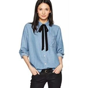 RAILS CHAMBRAY BUTTON UP WITH NECK TIE SZ MEDIUM